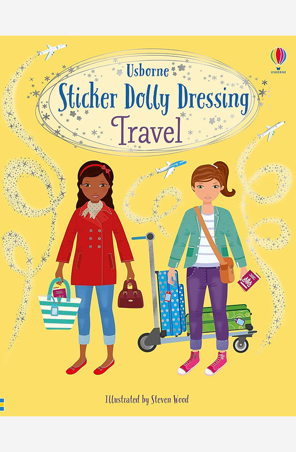 Book cover of Sticker Dolly Dressing Travel by Usborne at Wild and the Sage, Galle, Sri Lanka