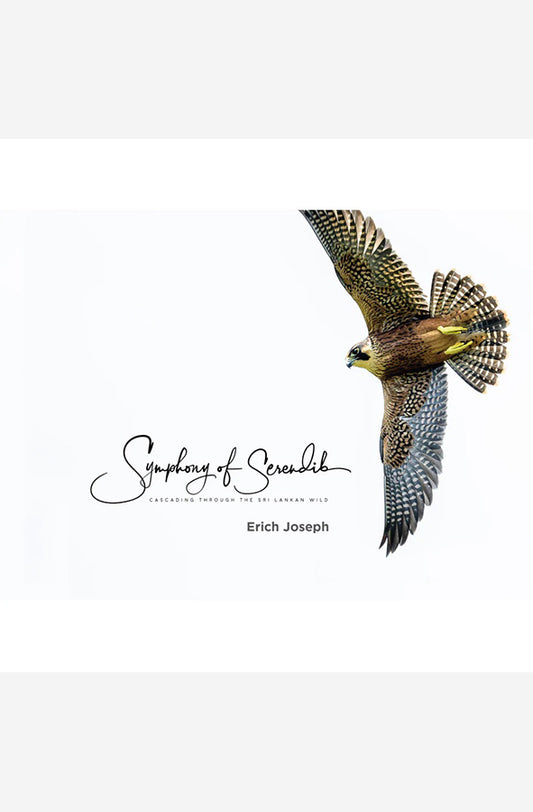 Book cover of Symphony of Serendib: Cascading Through the Sri Lankan Wild by Erich Joseph at Wild and the Sage, Galle, Sri Lanka