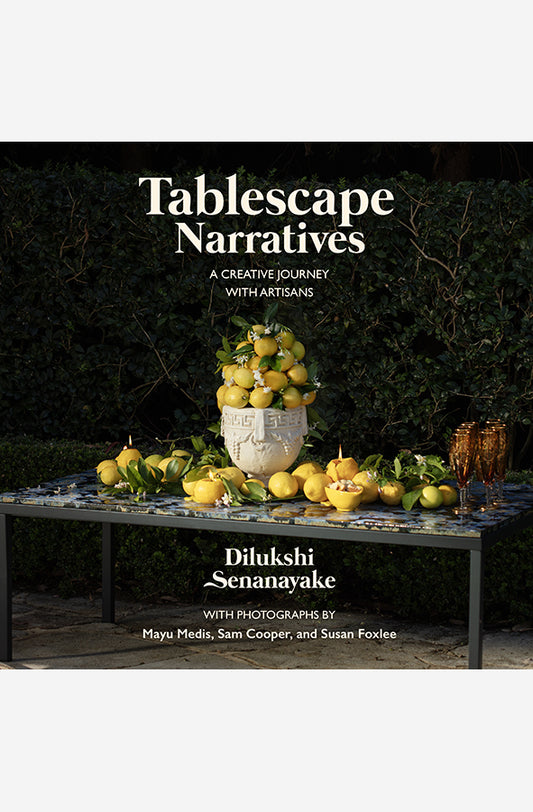 Book cover of Tablescape Narratives by Dilukshi Senanayake at Wild and the Sage, Galle, Sri Lanka