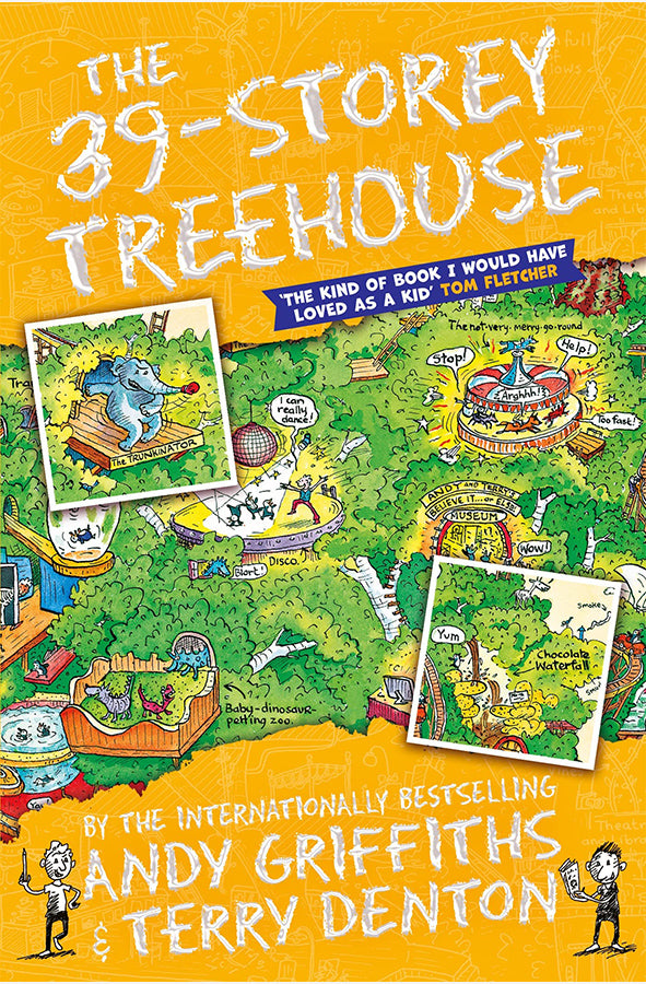 Book cover of The 39 Storey Treehouse by Andy Griffiths at Wild and the Sage, Galle, Sri Lanka