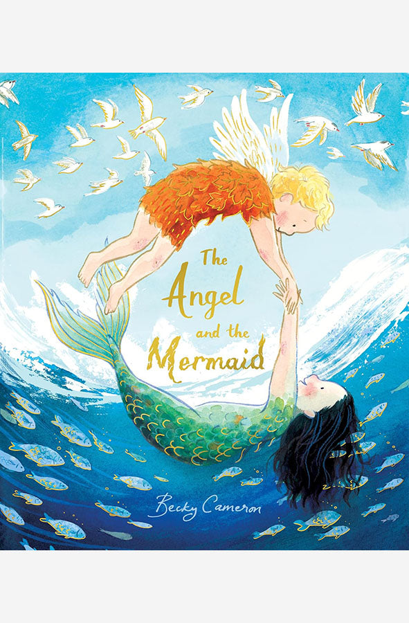 Book cover of The Angel and the Mermaid by Becky Cameron at Wild and the Sage, Galle, Sri Lanka