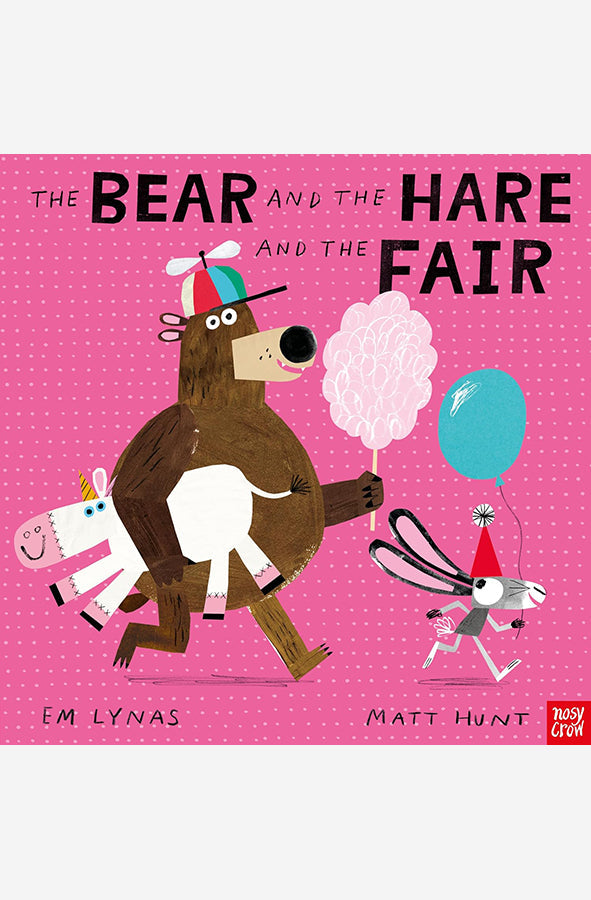 Book cover of The Bear and the Hare and the Fair by Em Lynas, Matt Hunt at Wild and the Sage, Galle, Sri Lanka