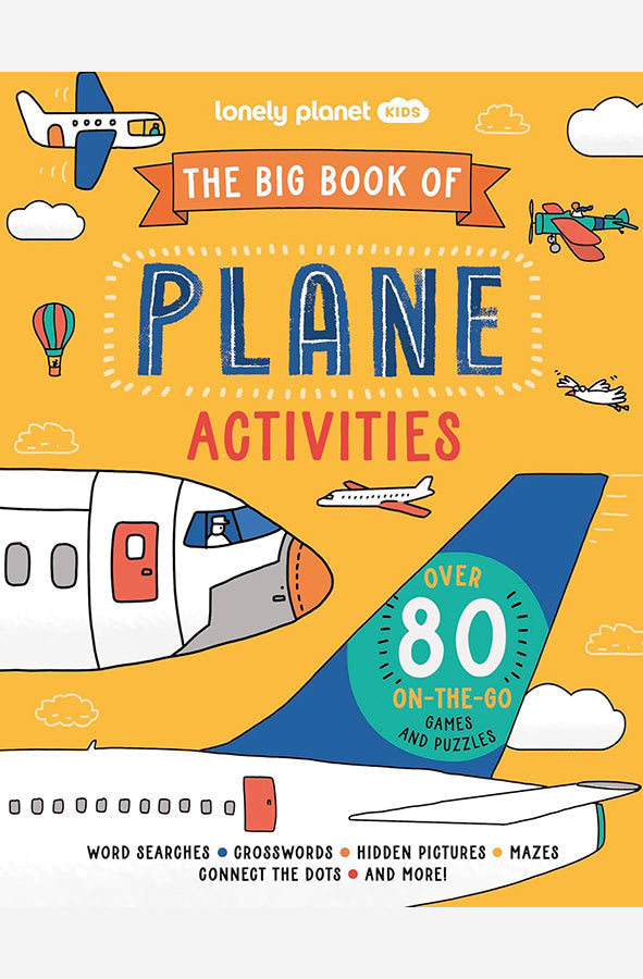 Book cover of The Big Book of Plane Activities by Laura Baker at Wild and the Sage, Galle, Sri Lanka