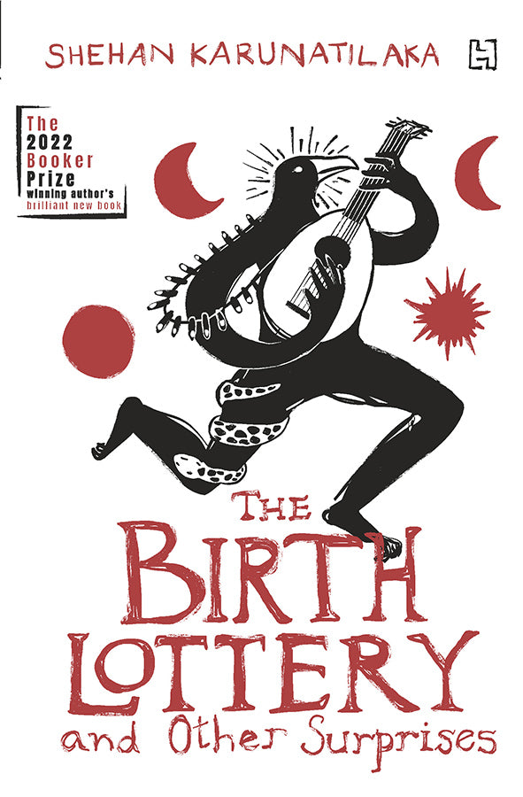 Book cover of The Birth Lottery and Other Surprises by Shehan Karunatilaka at Wild and the Sage, Galle, Sri Lanka