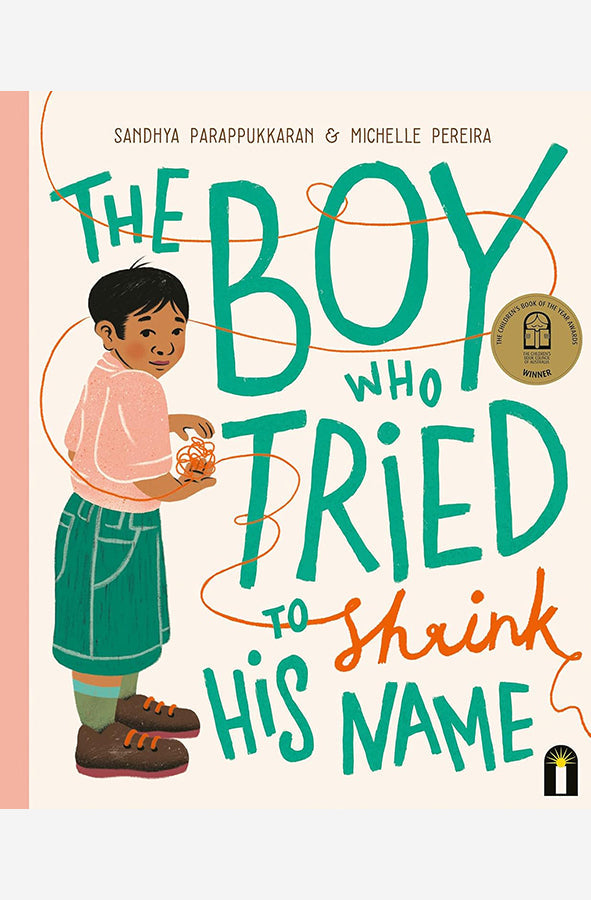 Book cover of The Boy Who Tried to Shrink His Name by Sandhya Parappukkaran at Wild and the Sage, Galle, Sri Lanka