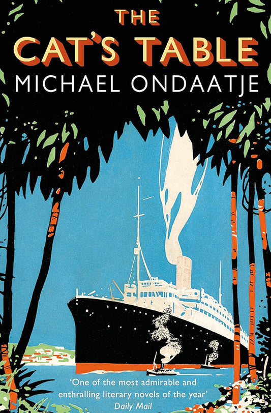 Book cover of The Cat's Table by Michael Ondaatje at Wild and the Sage, Galle, Sri Lanka