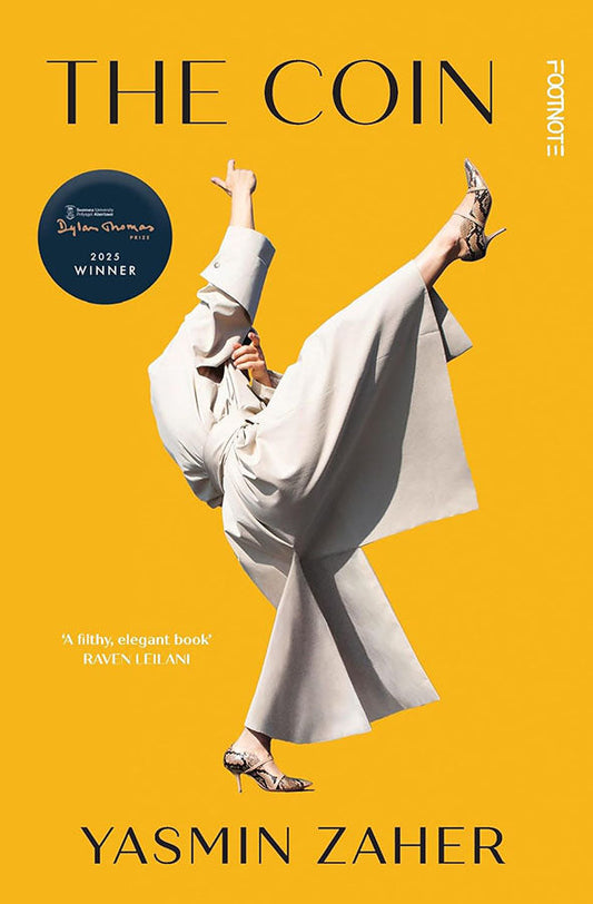 Book cover of The Coin by Yasmin Zaher at Wild and the Sage, Galle, Sri Lanka