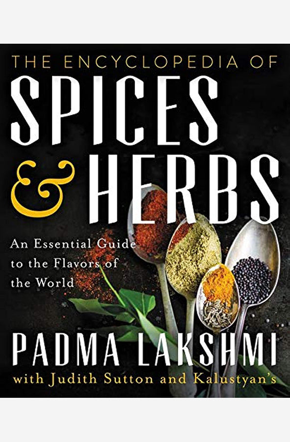 Book cover of The Encyclopedia Of Spices And Herbs by Padma Lakshmi at Wild and the Sage, Galle, Sri Lanka