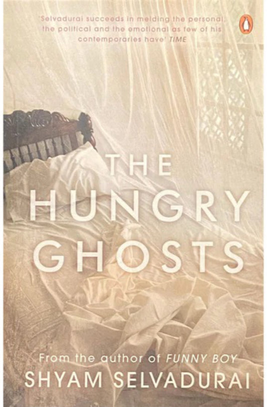 Book cover of The Hungry Ghosts by Shyam Selvadurai at Wild and the Sage, Galle, Sri Lanka