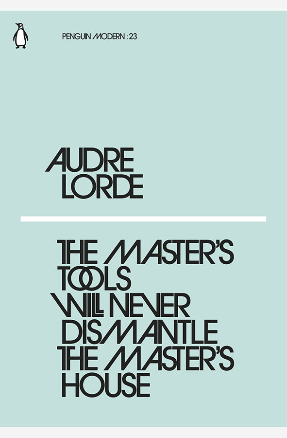 Book cover of The Master's Tools Will Never Dismantle the Master's house by Audre Lorde at Wild and the Sage, Galle, Sri Lanka