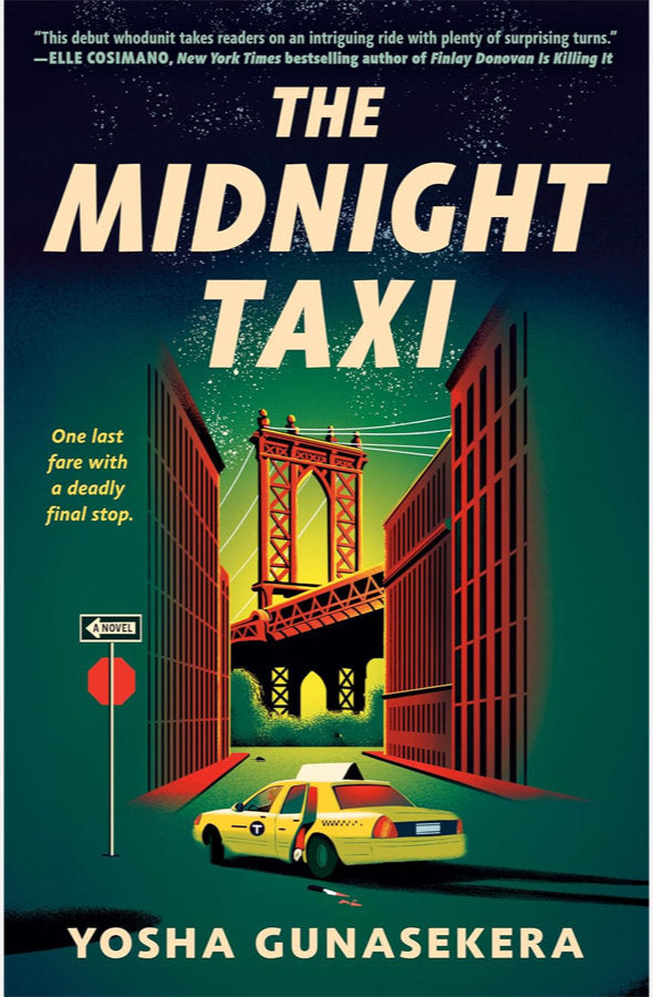 Book cover of The Midnight Taxi by Yosha Gunasekera at Wild and the Sage, Galle, Sri Lanka