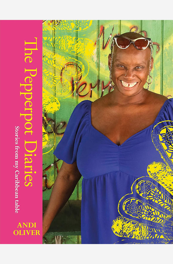 Book cover of The Pepperpot Diaries: Stories From My Caribbean Table by Andi Oliver at Wild and the Sage, Galle, Sri Lanka