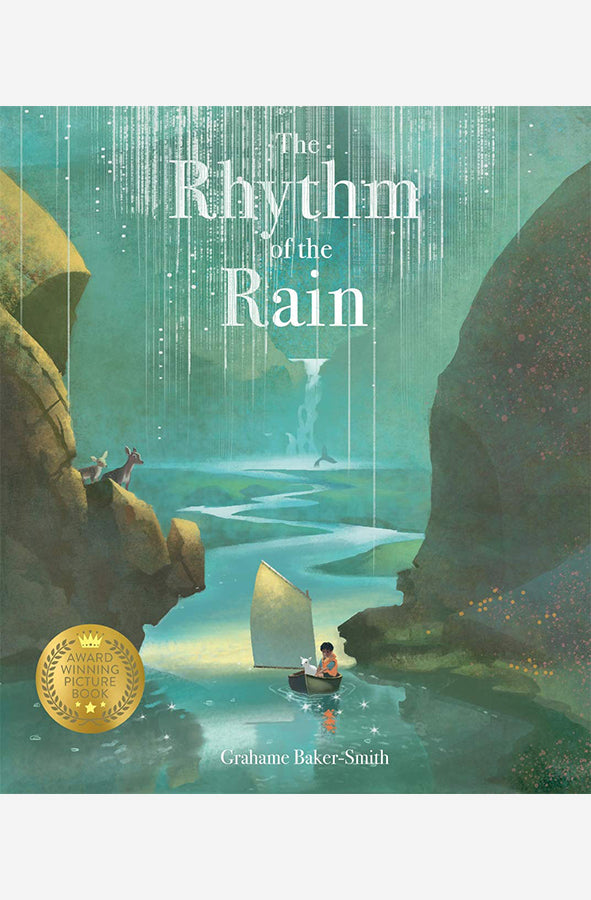 Book cover of The Rhythm of the Rain by Grahame Baker-Smith at Wild and the Sage, Galle, Sri Lanka