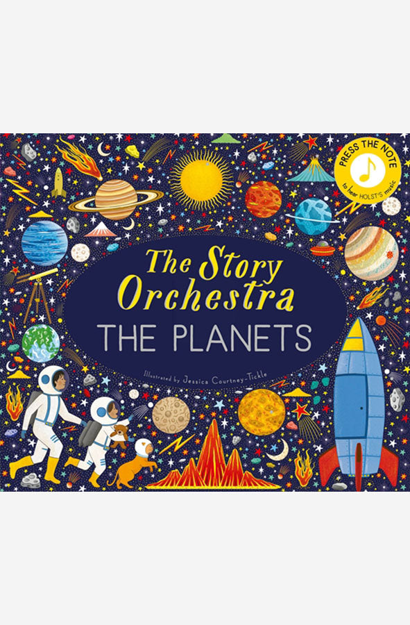 Book cover of The Story Orchestra: The Planets by Jessica Courtney Tickle at Wild and the Sage, Galle, Sri Lanka