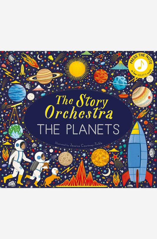 Book cover of The Story Orchestra: The Planets by Jessica Courtney Tickle at Wild and the Sage, Galle, Sri Lanka