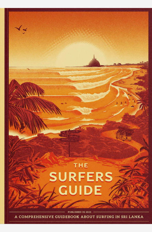 Book cover of The Surfers Guide by Leandro Filippin at Wild and the Sage, Galle, Sri Lanka