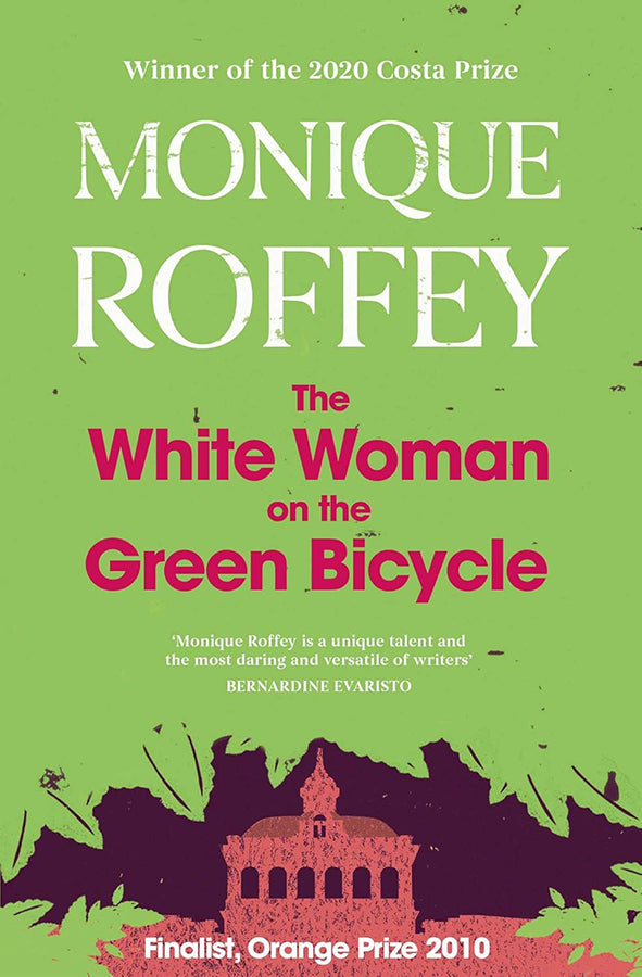 Book cover of The White Woman on the Green Bicycle by Monique Roffey at Wild and the Sage, Galle, Sri Lanka