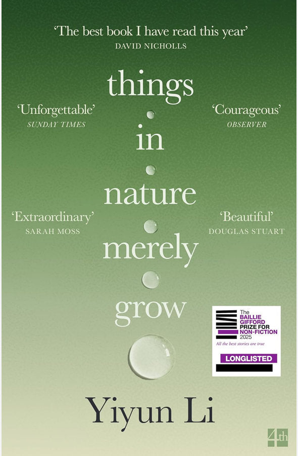 Book cover of Things in Nature Merely Grow by Yiyun Li at Wild and the Sage, Galle, Sri Lanka