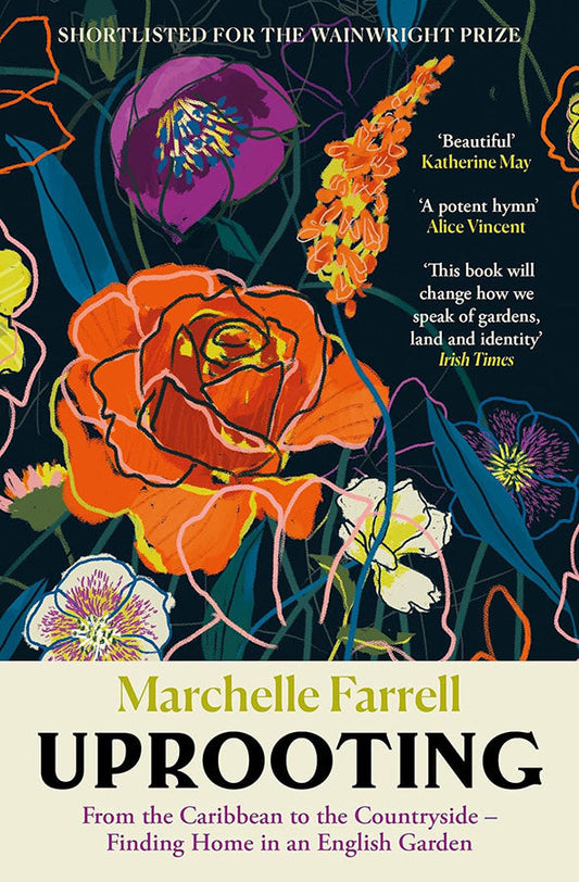Book cover of Uprooting by Marchelle Farrell at Wild and the Sage, Galle, Sri Lanka