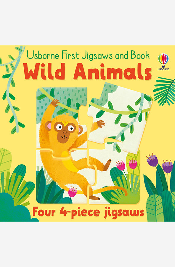 Book cover of Usborne First Jigsaws and Book: Wild Animals by Usborne at Wild and the Sage, Galle, Sri Lanka