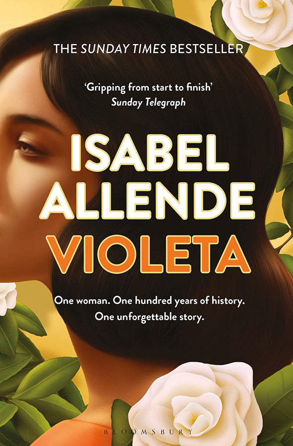 Book cover of Violeta by Isabel Allende at Wild and the Sage, Galle, Sri Lanka