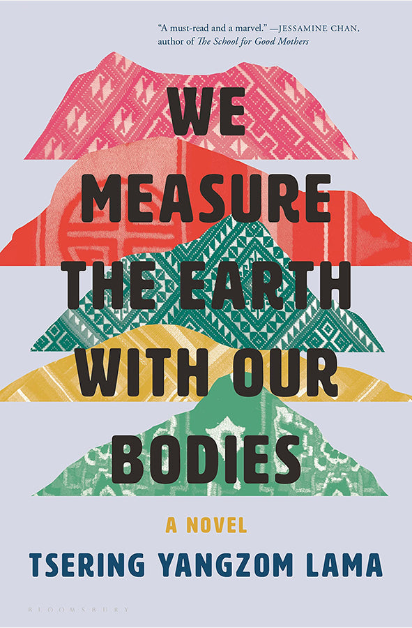 Book cover of We Measure the Earth with Our Bodies by Tsering Yangzom Lama at Wild and the Sage, Galle, Sri Lanka