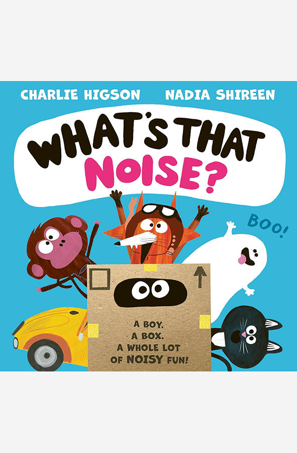 Book cover of What's That Noise? by Charlie Higson at Wild and the Sage, Galle, Sri Lanka