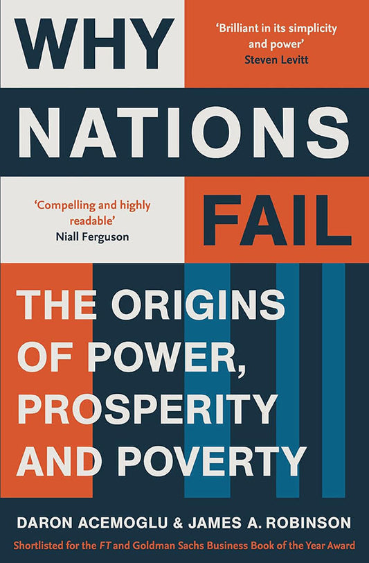 Book cover of Why Nations Fail by Daron Acemoglu at Wild and the Sage, Galle, Sri Lanka