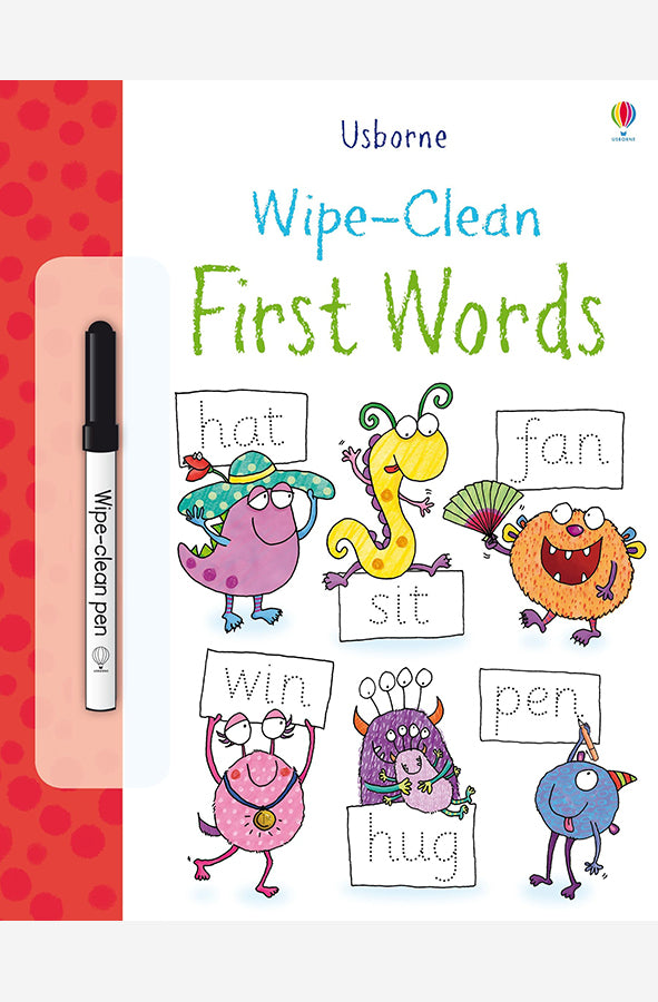 Book cover of Wipe Clean First Words by Jessica Greenwell at Wild and the Sage, Galle, Sri Lanka
