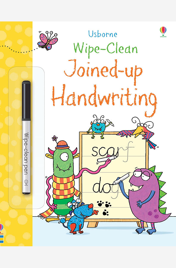 Book cover of Wipe Clean Joined Up Handwriting by Caroline Young at Wild and the Sage, Galle, Sri Lanka