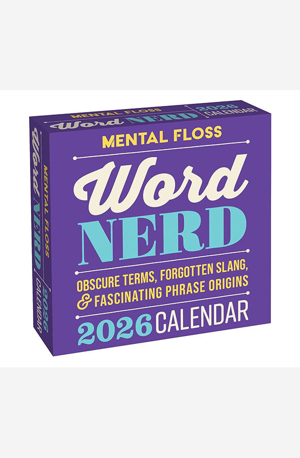 Book cover of Word Nerd 2026 Calendar: Obscure Forgotten Slang & Fascinating Phrase Origins by Mental Floss at Wild and the Sage, Galle, Sri Lanka