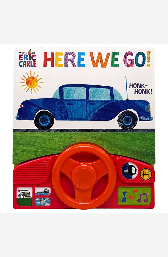 Book cover of World of Eric Carle: Here We Go! Sound Book by PI Kids at Wild and the Sage, Galle, Sri Lanka