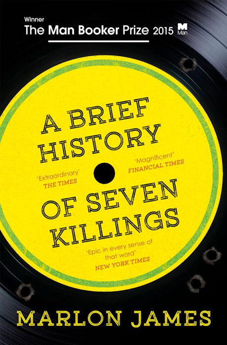 Book cover of A Brief History Of Seven Killings by Marlon James at Wild and the Sage, Galle, Sri Lanka