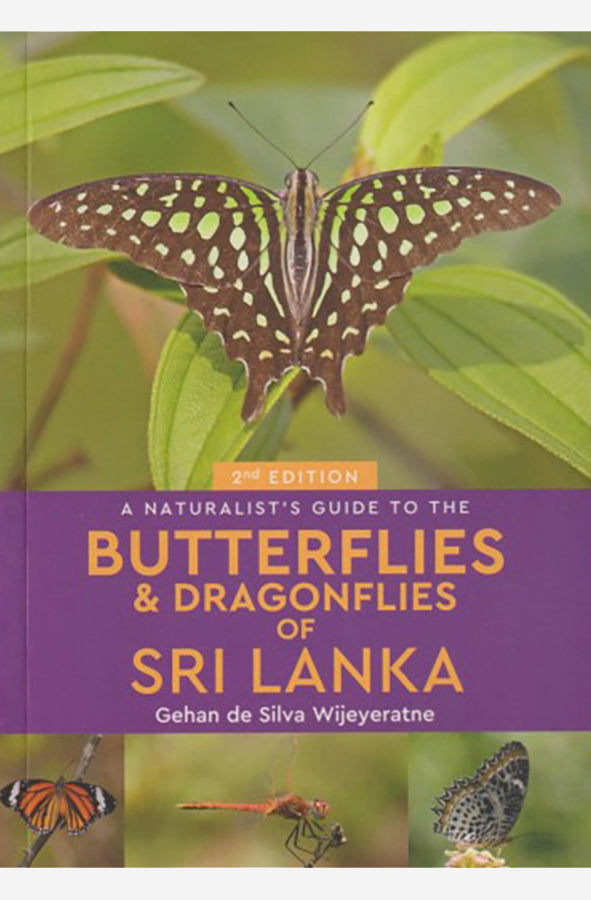 Book cover of A Naturalist's Guide to Butterflies and Dragonflies of Sri Lanka by Gehan De Silva Wijeyeratne at Wild and the Sage, Galle, Sri Lanka