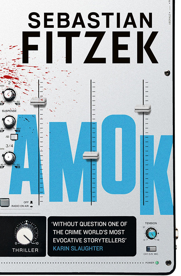 Book cover of Amok by Sebastian Fitzek at Wild and the Sage, Galle, Sri Lanka