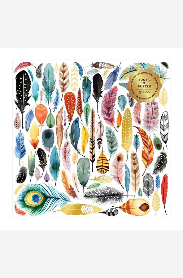Book cover of Arrows and Feathers 500 piece Jigsaw Puzzle by Magrikie Berg at Wild and the Sage, Galle, Sri Lanka