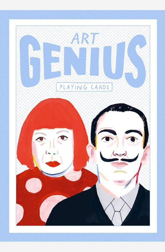 Book cover of Art Genius Playing Cards by Rebecca Clarke at Wild and the Sage, Galle, Sri Lanka