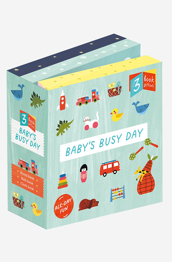 Book cover of Baby's Busy Day 3 Book Gift Set by Carole Aufranc at Wild and the Sage, Galle, Sri Lanka