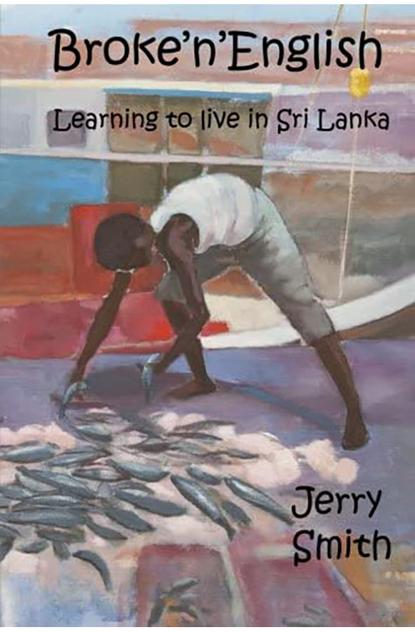Book cover of Broke'n' English by Jerry Smith at Wild and the Sage, Galle, Sri Lanka