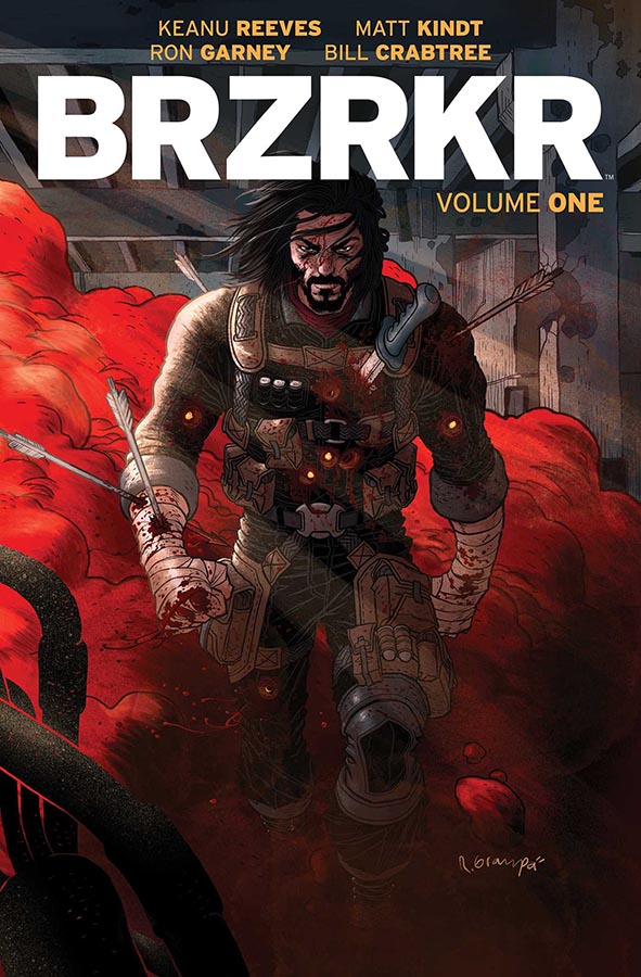 Book cover of Brzrkr Vol 1 by Keanu Reeves at Wild and the Sage, Galle, Sri Lanka