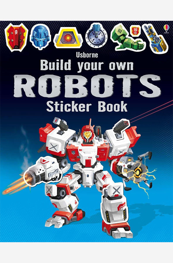 Book cover of Build Your Own Robots Sticker Book by Simon Tudhope at Wild and the Sage, Galle, Sri Lanka