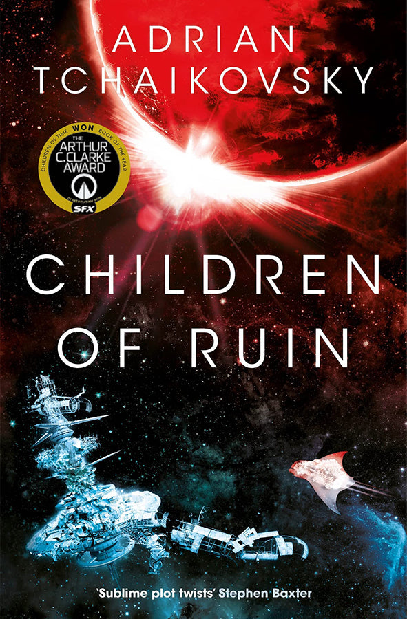 Book cover of Children of Ruin by Adrian Tchaikovsky at Wild and the Sage, Galle, Sri Lanka
