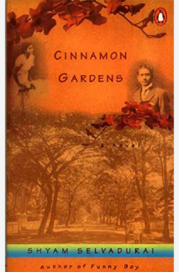 Book cover of Cinnamon Gardens by Shyam Selvadurai at Wild and the Sage, Galle, Sri Lanka
