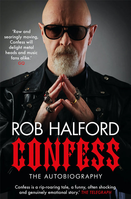 Book cover of Confess by Rob Halford at Wild and the Sage, Galle, Sri Lanka