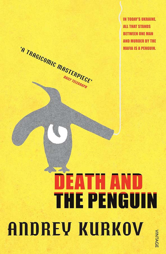 Book cover of Death and the Penguin by Andrey Kurkov at Wild and the Sage, Galle, Sri Lanka