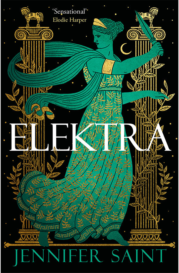 Book cover of Elektra by Jennifer Saint at Wild and the Sage, Galle, Sri Lanka