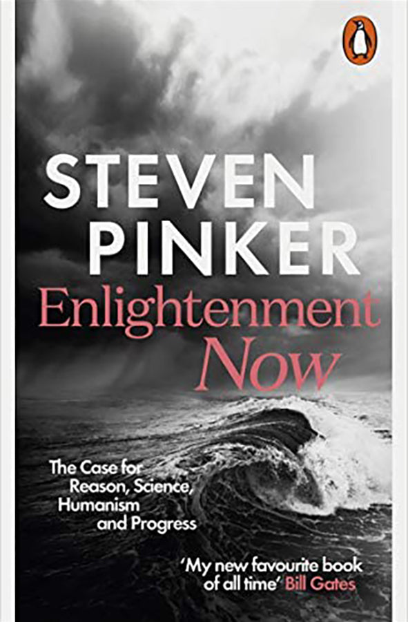 Book cover of Enlightenment Now by Steven Pinker at Wild and the Sage, Galle, Sri Lanka