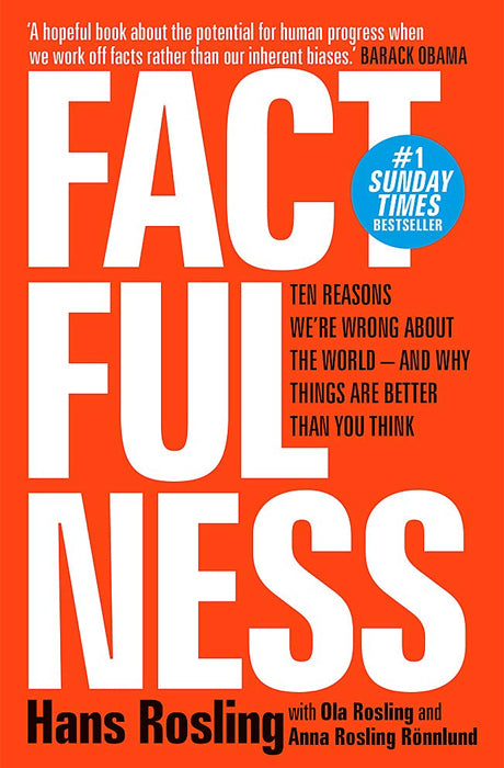 Book cover of Factfulness by Hans Rosling at Wild and the Sage, Galle, Sri Lanka