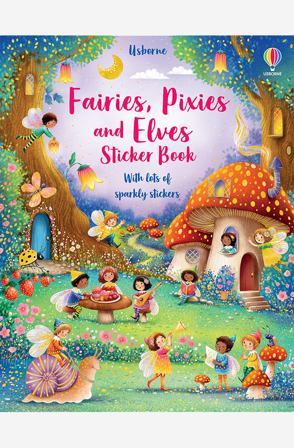Book cover of Fairies, Pixies and Elves Sticker Book by Fiona Watt at Wild and the Sage, Galle, Sri Lanka