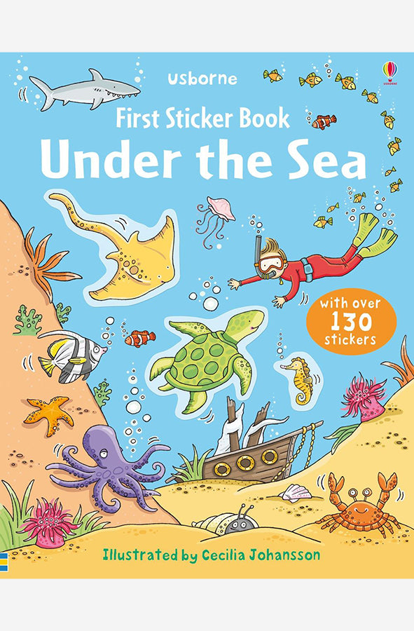Book cover of First Sticker Book - Under The Sea by Jessica Greenwell at Wild and the Sage, Galle, Sri Lanka